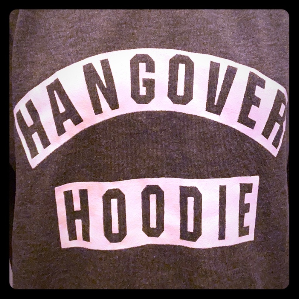 Hangover Hoodie gray sweatshirt size medium